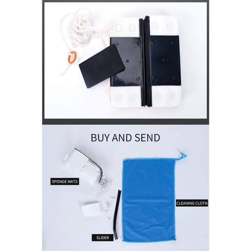 Magnētiskā logu stikla tīrīšanas birstes rīks Divpusējas magnētiskās birstes logu stikla birste mājsaimniecības tīrīšanas rīka mazgāšanai9