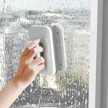 1 бр. Магнитни стъклени чистачки Магнити за измиване на прозорци Двустранна четка за почистване Магнитна четка за измиване на инструмент за почистване на дома