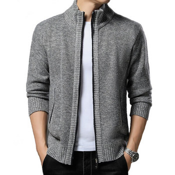 Ανδρική φθινοπωρινή ζακέτα πλεκτό πουλόβερ Ανδρικά ρούχα Πλεκτό πουλόβερ με φερμουάρ Fleece Homme Νέα casual μπλουζάκια Trend Casual Jacket