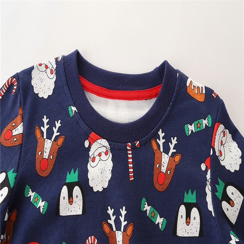 Ugróméterek Új 2021 karácsonyi pulóverek tél fiúk lányok Mikulás nyomat gyerek pulcsi gyerek jelmez szarvas ingek
