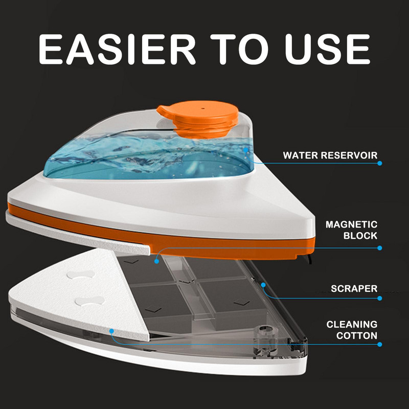 Automaatne kahepoolne magnetiline aknapesuri vett väljalaskev puhastihari majapidamises kasutatavaks aknapesuks Spetsiaalne aknapuhastusvahend M2F9