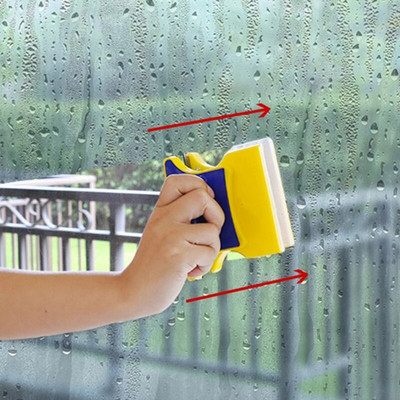 Double Sided Magnetic Window Cleaner Glass Cleaning Brush Glass Wiper Household for Home Kitchen Bedroom Bathroom Car
