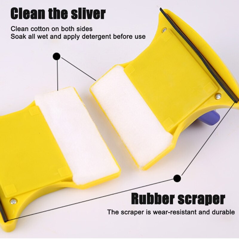 Divpusējs magnētisks logu tīrīšanas līdzeklis stikla tīrīšanas birste stikla tīrītājs mājsaimniecībai mājai virtuvei guļamistabai vannas istabai