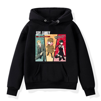 Anime Spiegs X Ģimene Anya Kapuči Bērnu Džemperis ar garām piedurknēm Bērnu Apģērbs Pavasaris Rudens Sporta apģērbs Zēni Meitenes Puloveri Kapucis