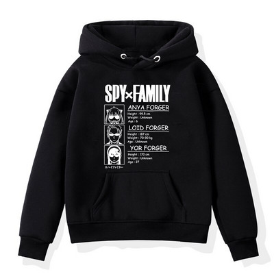 Anime Spiegs X Ģimene Anya Kapuči Bērnu Džemperis ar garām piedurknēm Bērnu Apģērbs Pavasaris Rudens Sporta apģērbs Zēni Meitenes Puloveri Kapucis