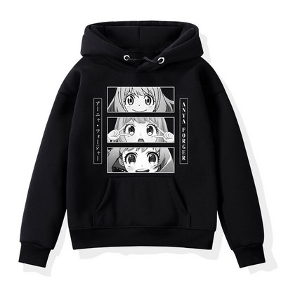 Anime Spiegs X Ģimene Anya Kapuči Bērnu Džemperis ar garām piedurknēm Bērnu Apģērbs Pavasaris Rudens Sporta apģērbs Zēni Meitenes Puloveri Kapucis