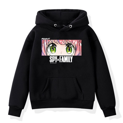 Anime Spiegs X Ģimene Anya Kapuči Bērnu Džemperis ar garām piedurknēm Bērnu Apģērbs Pavasaris Rudens Sporta apģērbs Zēni Meitenes Puloveri Kapucis