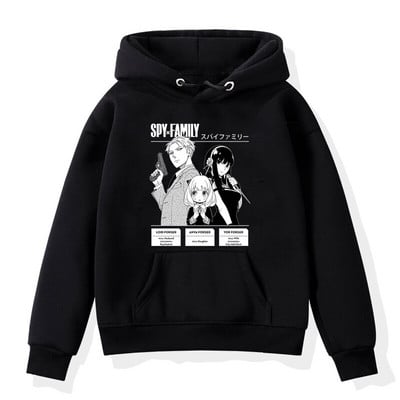 Anime Spiegs X Ģimene Anya Kapuči Bērnu Džemperis ar garām piedurknēm Bērnu Apģērbs Pavasaris Rudens Sporta apģērbs Zēni Meitenes Puloveri Kapucis