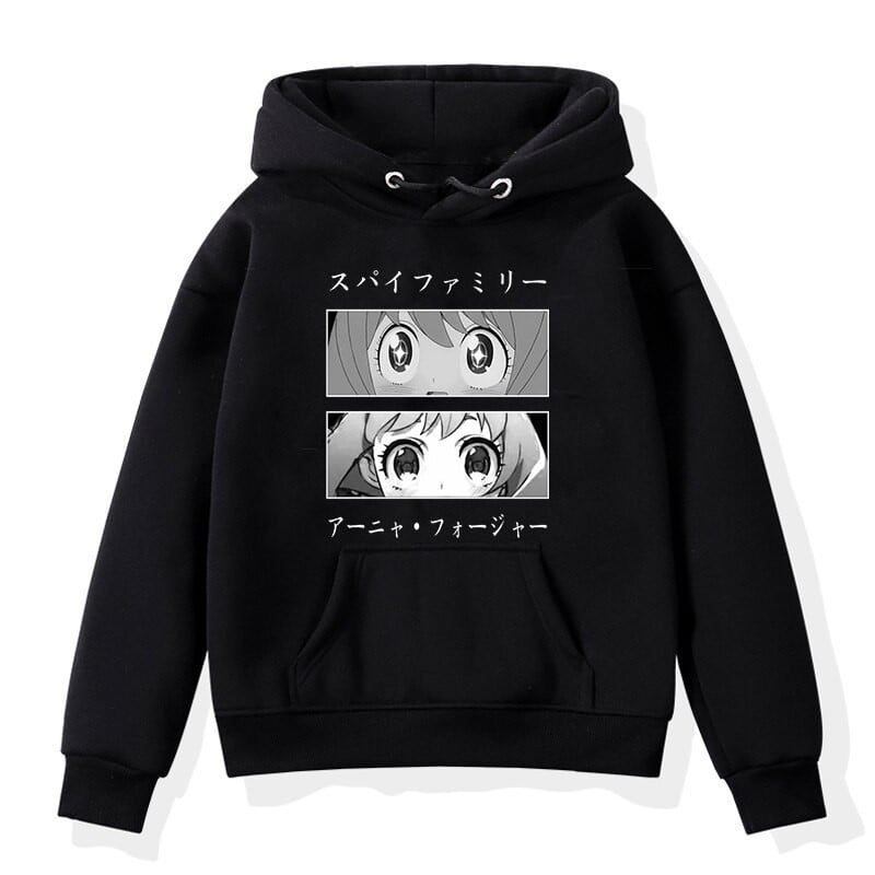 Anime Spiegs X Ģimene Anya Kapuči Bērnu Džemperis ar garām piedurknēm Bērnu Apģērbs Pavasaris Rudens Sporta apģērbs Zēni Meitenes Puloveri Kapucis