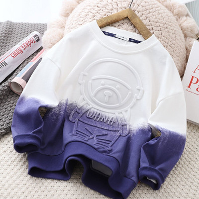 Boy's Hoody 2022 Άνοιξη και Φθινόπωρο Νέο Παιδικό ντεγκραντέ Casual πουλόβερ Χαλαρό μεσαίο και μεγάλο παιδικό αθλητικό τοπ