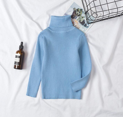 Džemperi Bērnu džemperi ar augstu apkakli garām piedurknēm džemperi mīksta vilna zēni meitenes adīt džemperi apakšas rudens ziema