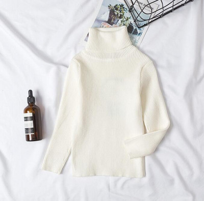 Džemperi Bērnu džemperi ar augstu apkakli garām piedurknēm džemperi mīksta vilna zēni meitenes adīt džemperi apakšas rudens ziema