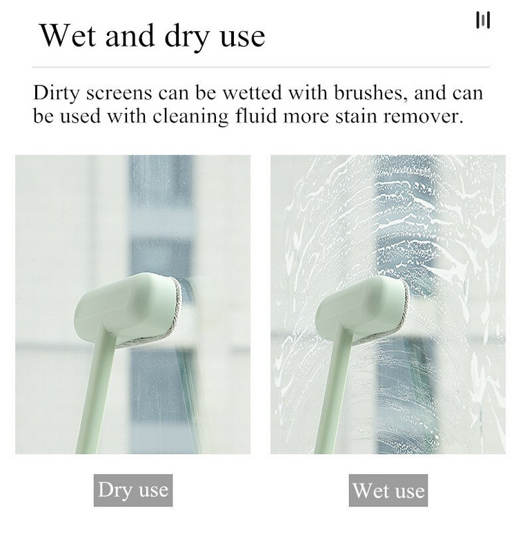 Pika käepidemega ekraaniakna võrkhari Pesuvaba puhastustööriista käepidemega mikrokiust diivani autolinad