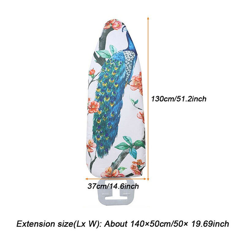 140*50cm gludināmā dēļa pārvalks, neslīdošs plakans karstumizturīgs mājsaimniecības gludināmā dēļa pārvalks Viegli pieguļošs gludināmā paliktņa pārvalks