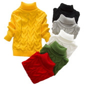 Rudens Ziemas Ziemas Zēni Meitenes Džemperis Bērni Silts Džemperis Trikotāžas Džemperis Apkakliņš Bērnu Ziemassvētku Apģērbs