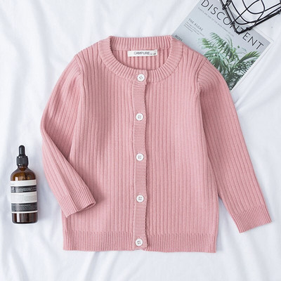 Zēniem meitenēm trikotāžas jaciņas rudens pavasara kokvilnas džemperis bērnu tops bērnu apģērbi bērnu džemperi bērniem 1-7 gadi vienkrāsains