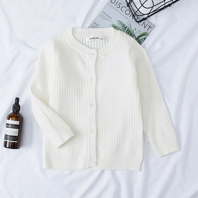 Zēniem meitenēm trikotāžas jaciņas rudens pavasara kokvilnas džemperis bērnu tops bērnu apģērbi bērnu džemperi bērniem 1-7 gadi vienkrāsains