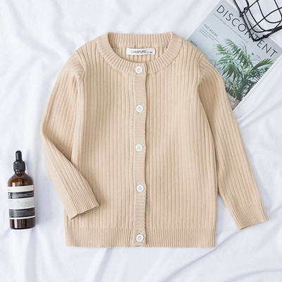 Zēniem meitenēm trikotāžas jaciņas rudens pavasara kokvilnas džemperis bērnu tops bērnu apģērbi bērnu džemperi bērniem 1-7 gadi vienkrāsains