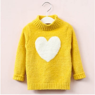 πουλόβερ κορίτσι 2019 χειμώνα μακρύ μανίκι ζεστό ανοιξιάτικο πλεκτό πουλόβερ για κοριτσάκια πουλόβερ τοπ 4 8 ετών πουλόβερ καρδιά κορίτσια