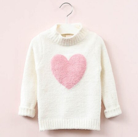 džemperis meitene 2019 ziemas garām piedurknēm silts pavasara trikotāžas džemperis meitenēm džemperis top 4 8 gadi džemperis sirds meitenes