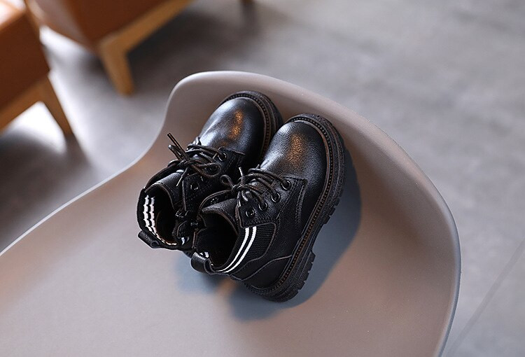 Cizme de iarnă din piele PU pentru fete pantofi cu talpă de cauciuc plată cu cizme pentru băieți pentru copii pantofi moda mărime 21-30 cizme pentru fete pentru bebeluși