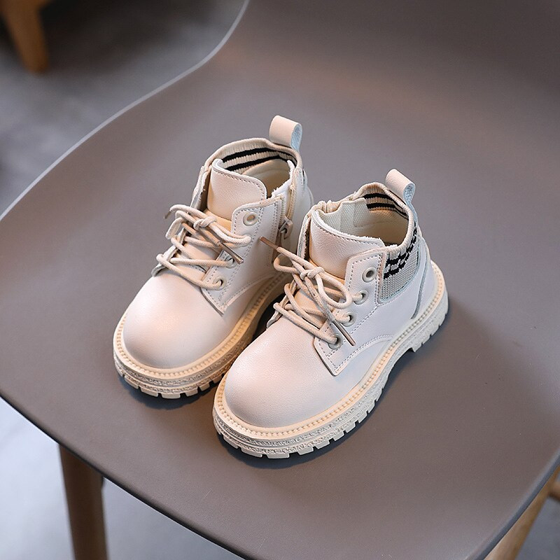 Cizme de iarnă din piele PU pentru fete pantofi cu talpă de cauciuc plată cu cizme pentru băieți pentru copii pantofi moda mărime 21-30 cizme pentru fete pentru bebeluși