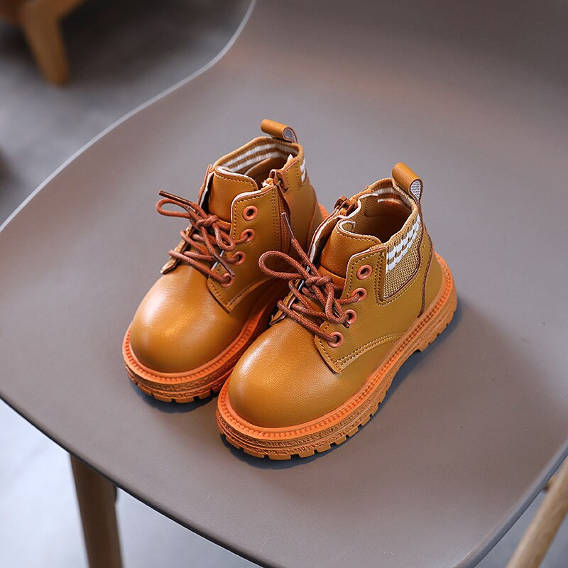 Cizme de iarnă din piele PU pentru fete pantofi cu talpă de cauciuc plată cu cizme pentru băieți pentru copii pantofi moda mărime 21-30 cizme pentru fete pentru bebeluși