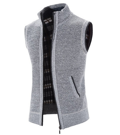 Jesen Zima Muški topli veste Kašmir Vuneni kardigan s patentnim zatvaračem Kaput Muška ležerna pletena jakna Muška odjeća