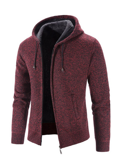Jesen Zima Muški topli veste Kašmir Vuneni kardigan s patentnim zatvaračem Kaput Muška ležerna pletena jakna Muška odjeća