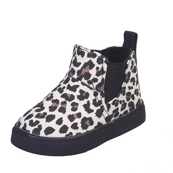 Leopard Παιδικά Snow Boots Slip on Toddler Girl Boots Βρεφικά χειμωνιάτικα παπούτσια Χακί μπεζ για αγόρια Ψηλά τοπ Παιδικά παπούτσια C10013