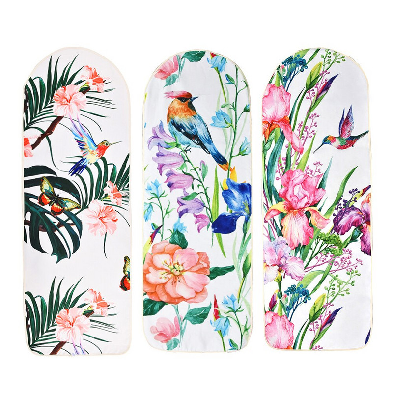 140x50cm gludināmā dēļa vāks Flower Bird digitālā druka Siltumizolācija Aizsargājošs Neslīdošs Biezs Krāsains Putekļu Pārklājs