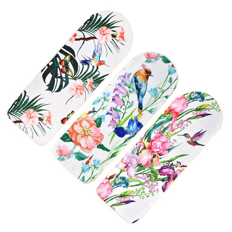 140x50cm gludināmā dēļa vāks Flower Bird digitālā druka Siltumizolācija Aizsargājošs Neslīdošs Biezs Krāsains Putekļu Pārklājs