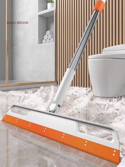 Floor Cleaning Squeegee Silicone Magic Broom Pet Hair Dust Brooms Adjustable Floor Window Washing Wiper Household Cleaning Tools