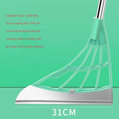 Mop za dvostruku namjenu sklopiva metla lopatica za smeće metla i nehrđajući silikon za staklo na podovima brisači četke za uklanjanje dlačica čisti alat