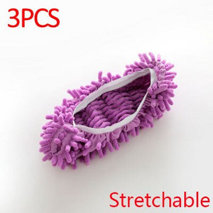 3GAB Noņemami slaucīšanas apavi Šenila Mop Cover Mājsaimniecības tīrīšanas rīks Dry Wet Dual-Purpose Lazy Mop Cover Vannas istabas piederumi