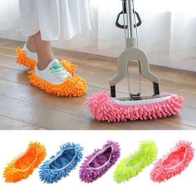 3PCS Removable Mopping Shoes Chenille Mop Cover Household Cleaning Tool Dry Wet Dual-Purpose Lazy Mop Cover Bathroom Accessories