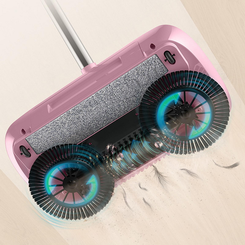 3 viename šluojamosios šluotos dulkių siurblys, rankinis stumiamas grindų valiklis, atnaujinkite minkštą stumdomą šluotą ir mikropluošto buitinį storą N4Y5