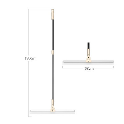 Grīdas skrāpis regulējams profesionālais ūdens tīrītājs silikona josta 51 collas 130 cm rokturis piemērots garāžas flīžu dušas grīdas tīrītājam