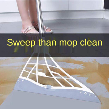 Σκούπα σιλικόνης Κορεάτικο Magic Sweeping Clean Μαύρο Τεχνολογία Scrape The Ground Household Cleaning Supplies Magic Broom Telescopic