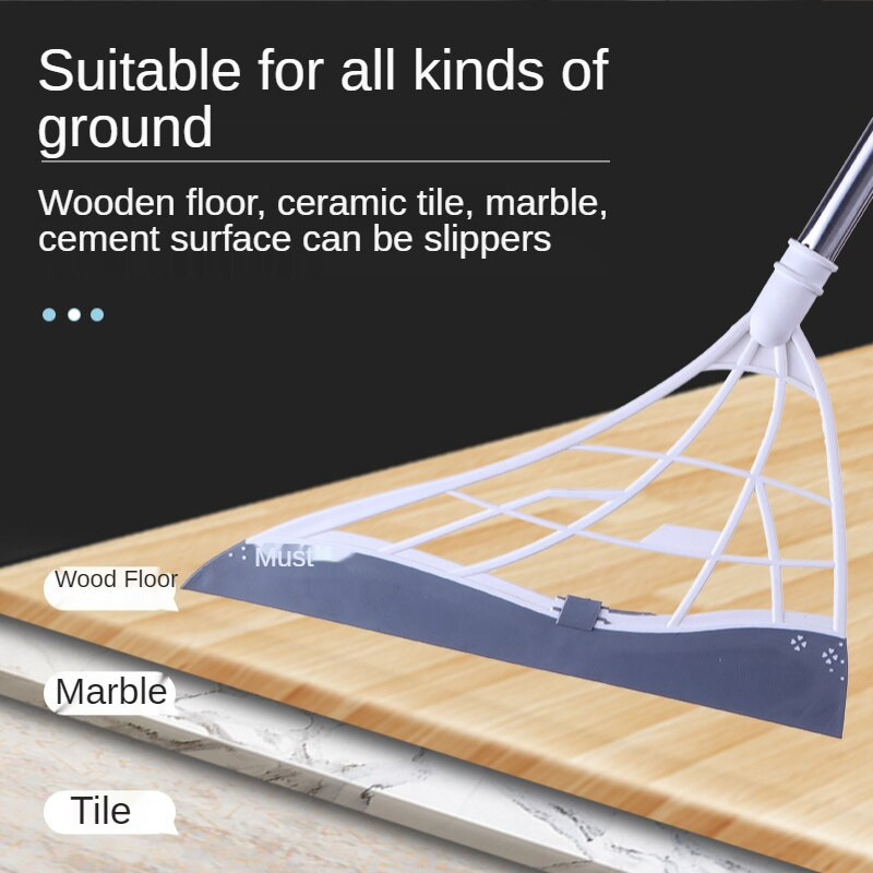 Silikona slota Korejas Magic Sweeping Clean Black Technology Scrape The Ground Mājsaimniecības tīrīšanas piederumi Magic Broom Telescopic
