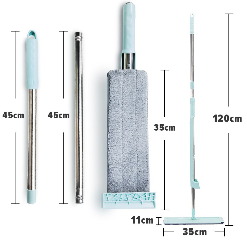Pašizgriežamās plakanas mops Bezmaksas roku mazgāšana Magic Cleaner Mop Squeeze Mājsaimniecībai Automātiska dehidratācija Teleskopiski instrumenti Mājai Jauns