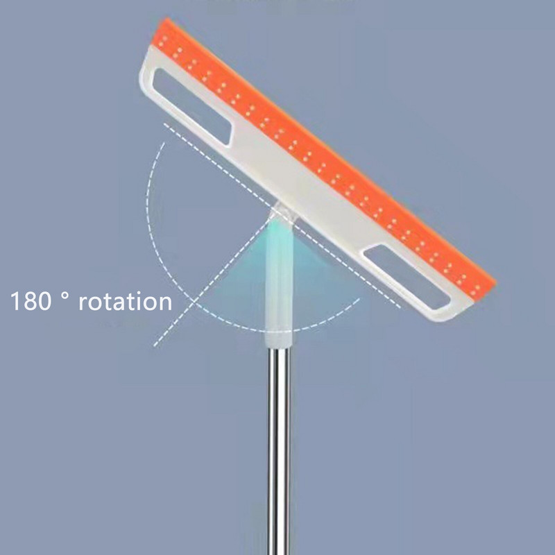 Jauns karsto logu rakelis ar garu rokturi, kas viegli notīra ūdeni un noņem netīrumus un matus mājas tīrīšanas piederumiem