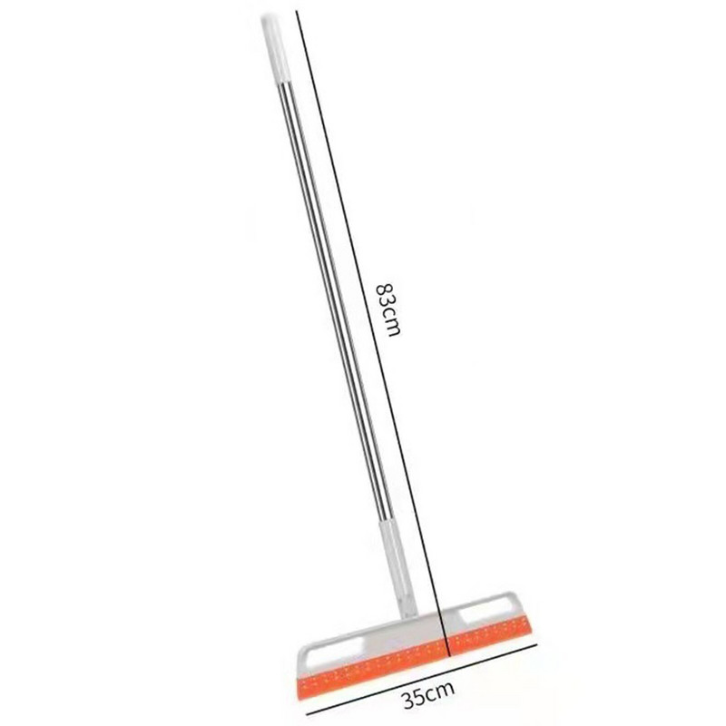 Jauns karsto logu rakelis ar garu rokturi, kas viegli notīra ūdeni un noņem netīrumus un matus mājas tīrīšanas piederumiem