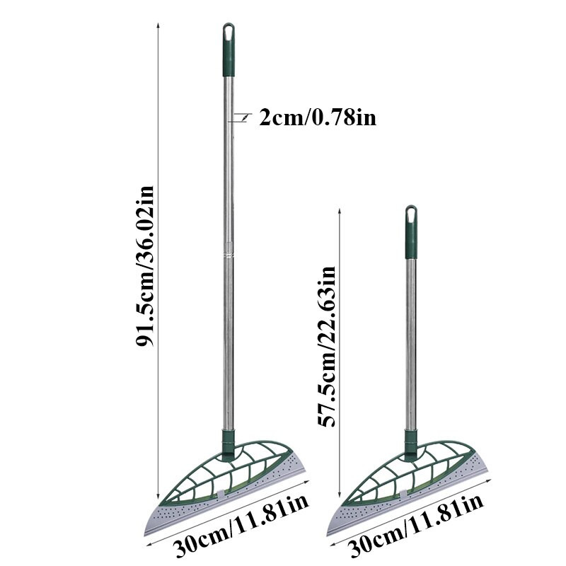 Slotas logu mazgāšanas tīrītājs Silikona lāpstiņa Mop Daudzfunkcionāls mājsaimniecības mājas grīdas stikla skrāpis spoguļa tīrīšanas līdzeklis