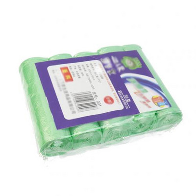 6 krāsas mājsaimniecības 5 ruļļi vienreizējās lietošanas atkritumu tvertnes ieliktnis Plastmasas atkritumu maiss Roll Cover Mājas atkritumi Trash Glabāšanas konteineru maisi