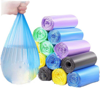 100 τμχ 45*50 εκ. Χοντρό Μεγάλο Χρώμα Ταξινόμηση Επίπεδες Σακούλες Σκουπιδιών Οικιακής Μίας Χρήσης 5 Ρολών Πλαστικές Σακούλες Σκουπιδιών