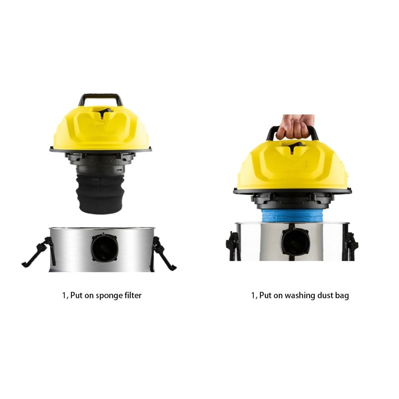 Tekstilinis filtro maišelis, skirtas Karcher MV1 WD1 WD2 WD3 SE4001 filtro maišelio dulkių siurblio dalims