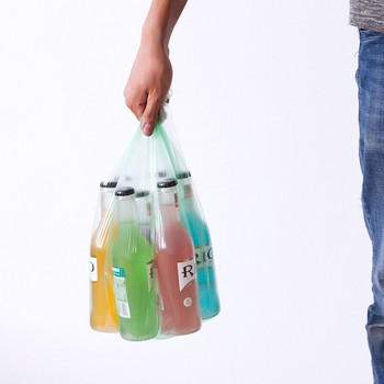 5 ролки 100 бр. Домакински торбички за боклук Подсилени преносими цветни торби за боклук за съхранение на почистване на кухня Черни пластмасови торбички за боклук