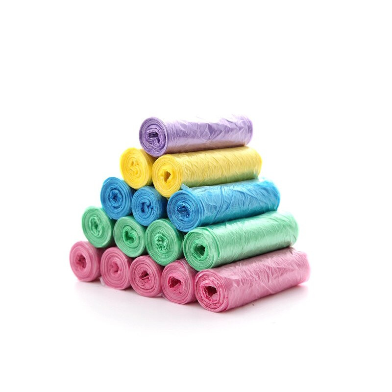 5 rola 100kom Vrećica za smeće za kućanstvo Ojačana prijenosna šarena kuhinja Čišćenje Vreće za smeće Crne plastične vreće za smeće