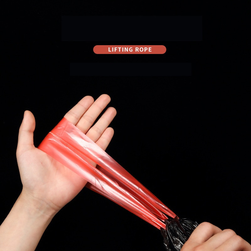 Atkritumu maiss Vienreizējās lietošanas biezināts atkritumu maiss Virtuves tīrīšana Plastmasas maisiņš Mājsaimniecība 30 ruļļi Vestes stila atkritumu tvertnes uzglabāšanas maiss